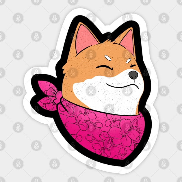 Shiba Inu Sticker by Artthree Studio